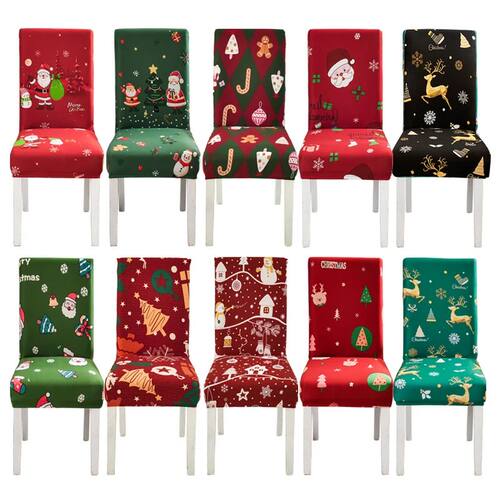 Christmas decoration stretch covers chair cover for dining r