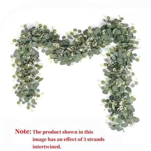 1pc Artificial Eucalyptus Leaves Greenery Garland Faux Plant
