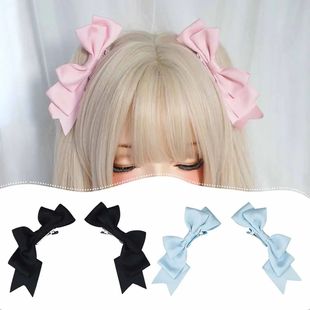 Hairclip Anime Lolita Kawaii Cosplay Bow Hairpin Handmade