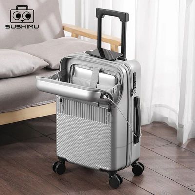 New Durable Large Capacity Luggage Sets Suitcase Front Open