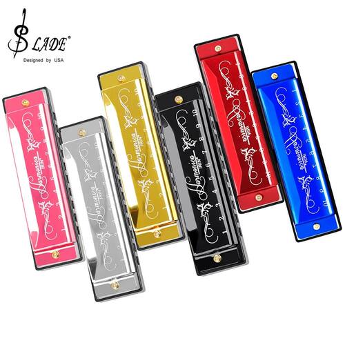 Harmonica Professional 10 Hole 20 Tone Colorful C Key Harmon