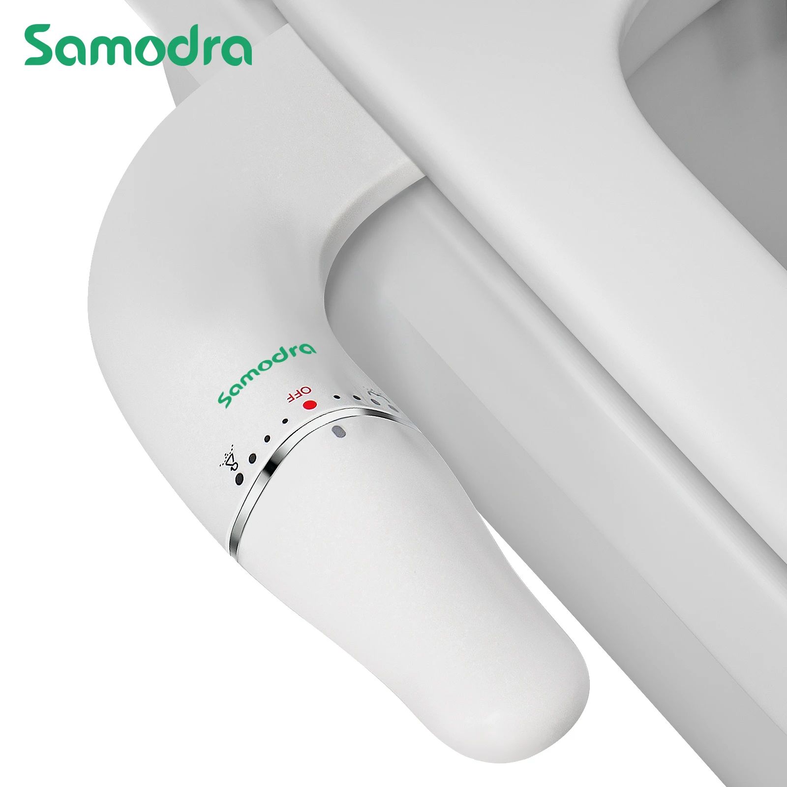 Ultra Slim Bidet Attachment for Toilet Seat - Dual Nozzle, W