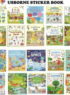 Usborne sticker book 英文贴纸书 幼儿园手工儿童场景贴贴画绘本