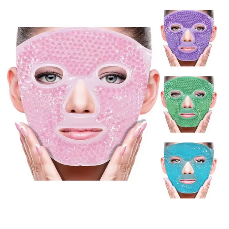 Cooling Face Mask, Cold Face Eye Mask, Gel Beads Hot Heat Co