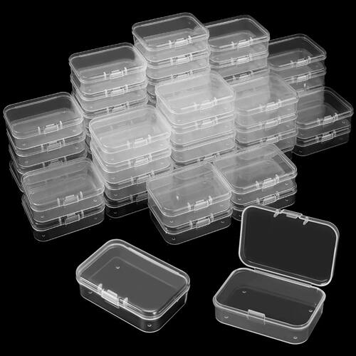 5Pcs/10Pcs PP Storage Box Mini Transparent Plastic Case Cont
