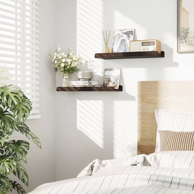 Farmhouse Wall Shelves Set of 2 for Bedroom Living Room Wood