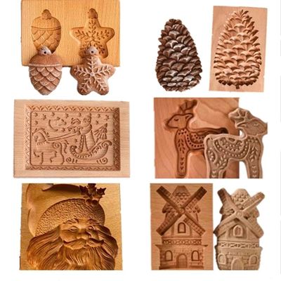 Easter Christmas 3D Wooden Cookie Mold Gingerbread Mould Car