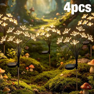 Solar LED Firework Lights Outdoor Dandelion Lamp Waterproof