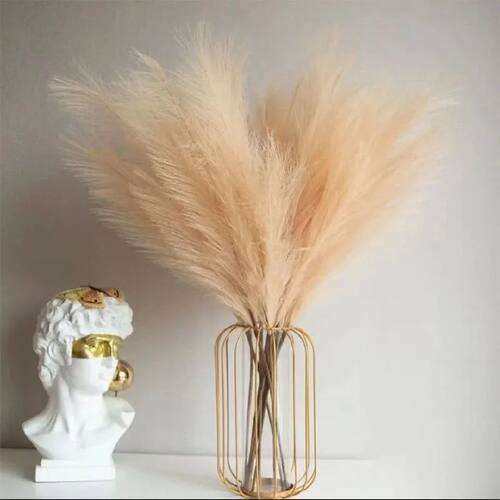 10PCS Artificial Pompous Grass Pompass Branches Fake Fluffy