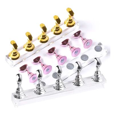 5pcs/Pack Chess Magnetic Nail Holder Practice Display Stand