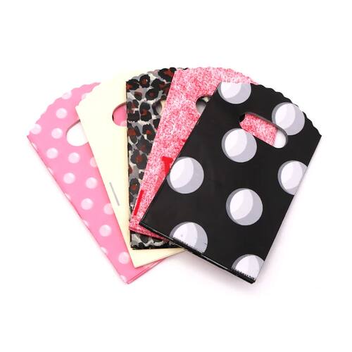 50Pcs/Lot Multi Designs Small Plastic Bag 9x15cm Boutique Gi