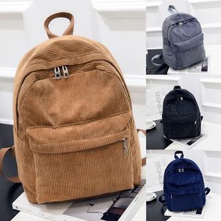 Corduroy BackpackWomen Backpack College Soli New Women Trend