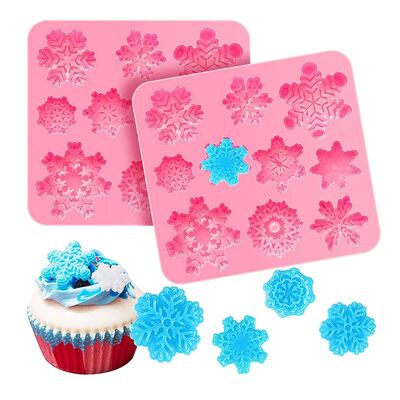 3D Snowflake Silicone Mold Christmas Fondant Mould For Cake
