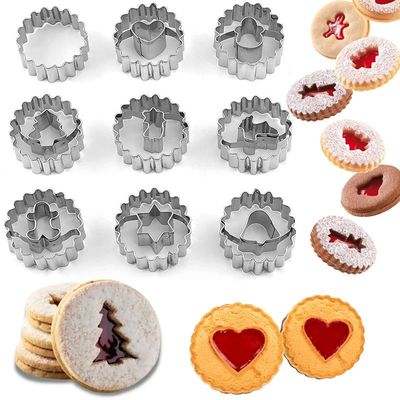 Metal Pastry Cookie Cutter Set Mini Merry Christmas Cookies