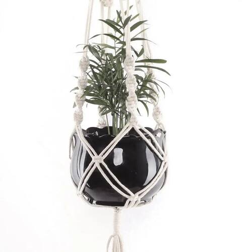 Handmade Macrame Plant Hanger Cotton Rope Hanging Basket Flo