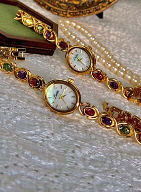 1pc New High-End Luxury Women's Watch Embedded With Colorful