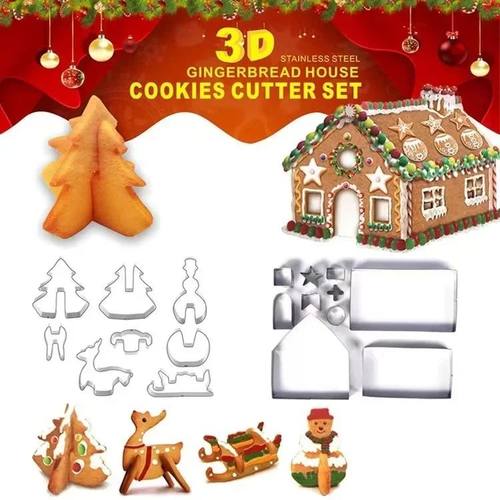 8/10/18/pcs Christmas Gingerbread House Cookie Cutter Set St