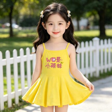 女童吊带连衣裙夏季2026新款儿童洋气薄款夏装公主裙女宝可爱裙子