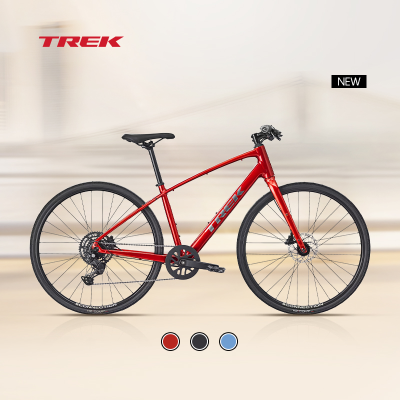 TREK崔克FX 2轻量化液压碟刹通勤健身多功能自行车平把公路车