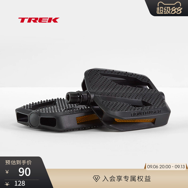 TREK崔克Bontrager防滑耐磨安全反光铬轴自行车脚踏/平踏图片