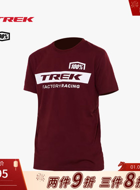TREK崔克100% Factory Racing车队版纯棉柔软舒适休闲骑行短袖T恤