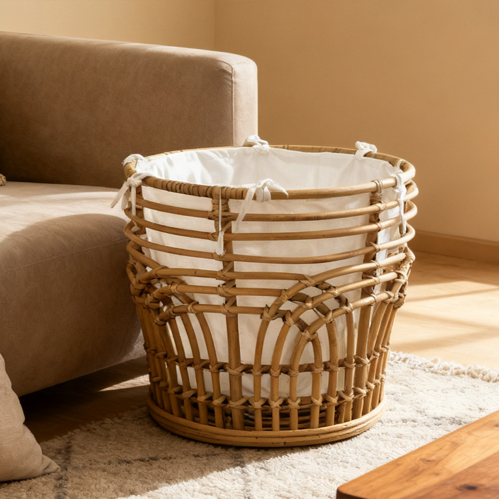印尼藤编脏衣篮高颜值轻奢脏衣篓家用客厅卫生间浴室洗衣篮收纳筐,收纳整理,收纳筐,淘宝优惠券,粉丝福利购,淘宝优惠卷