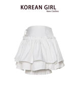 Ballet-style white skirt for women's autumn new style, pure and sensual, puffy cake skirt, petite A-line mini skirt thumbnail 5