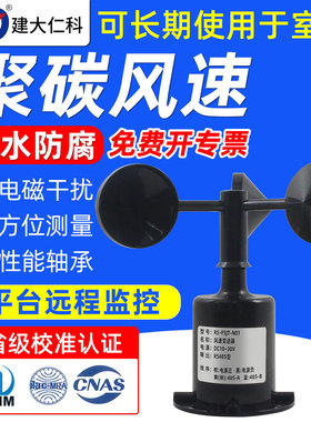4G气象站风速测量仪风速袋 脉冲485户外超声波风速风向传感变送器