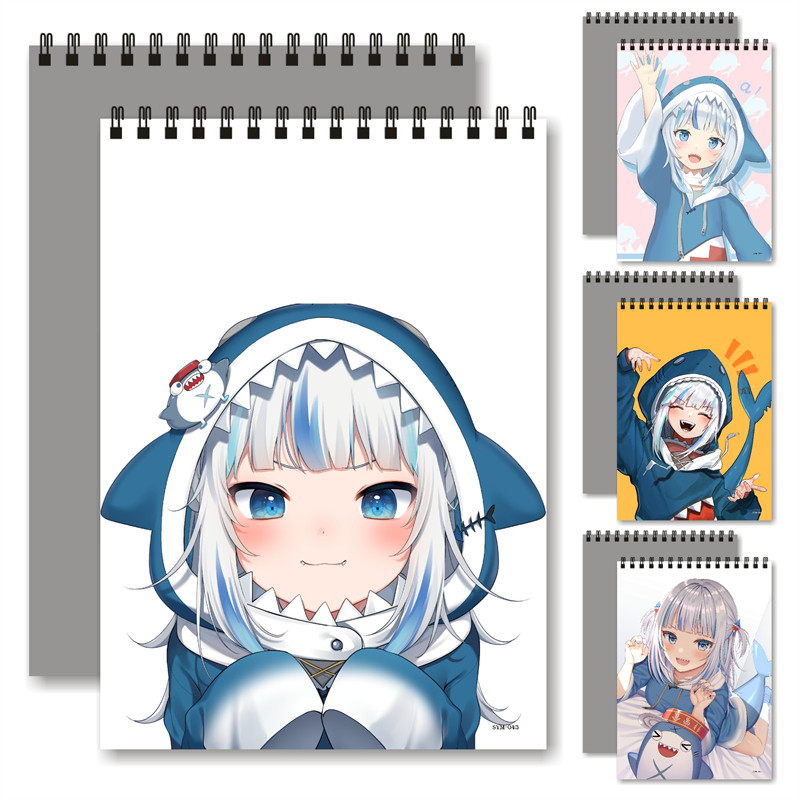 鲨鱼妹gawr gura素描本美术生a4手绘本线稿本空白画画本来图制定