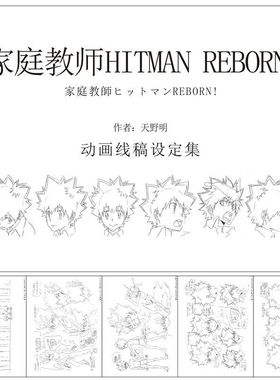 家庭教师HITMAN REBORN画册写真集动漫设定集手绘稿线稿人设人物