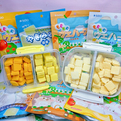 日本Sudo新品威化饼干羊奶牛奶苹果胡萝卜兔兔仓鼠金丝熊侏儒零食