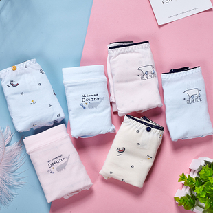 百伶百俐蝴蝶结新品少女初高中学生中腰内裤女士纯棉生理裤82086