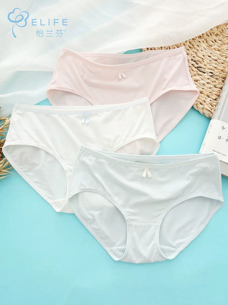 怡兰芬少女内裤女生中腰日系可爱初中学生韩版女孩三角底裤634010
