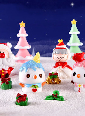 微景观摆件圣诞老人树脂工艺品