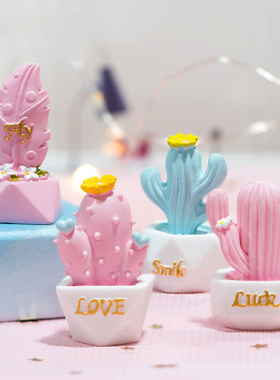 少女心多肉植物仙人掌树脂工艺品