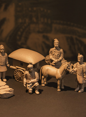 微景观塑料工艺品西安文创博物馆秦俑兵马俑盲盒旅游纪念饰品摆件