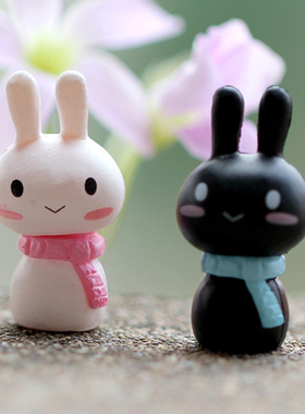 微景观兔子公仔园艺摄影小道具