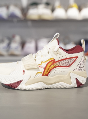 李宁怒放 TEAM篮球鞋男大童2025春季新款缓震回弹运动鞋YKBV016