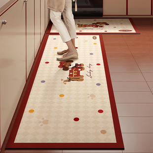 厨房专用地垫2025新款 防滑防油加厚硅藻泥吸水脚垫子可擦免洗地毯