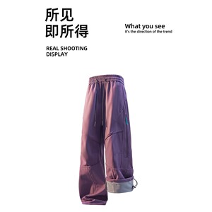 1404-2-3501-p66--2025休闲宽松立体青少年百搭冲锋裤