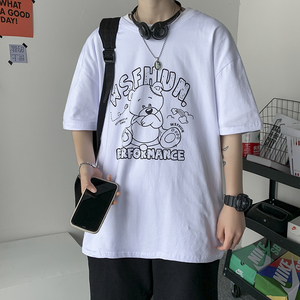 1404新款 男女款潮流时尚 港风短袖纯棉夏季体恤D港1404--T075-p3图片