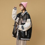 1404-1-9210-p高品质棒球服潮流休闲皮夹克百搭外套，男装夹克，星座1404-3