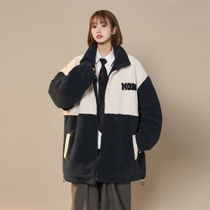 男女加厚羊羔毛棉服 港风棉 休闲 外套1404-1-MY9369-P100图片