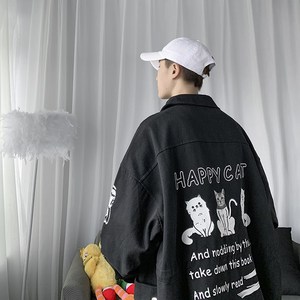 1404-2-S608-单P88男百搭新款港风夹克款外套休闲大码无头风图片