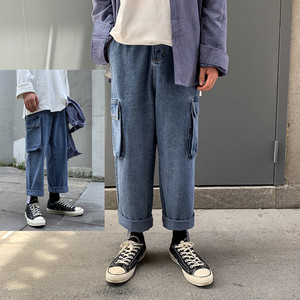 男新款日系港风潮精品牛仔哈哈伦裤714-3-908h图片