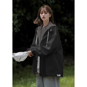 1404-1-9151-P70男女 新款 港风夹克中性外套假俩件图片