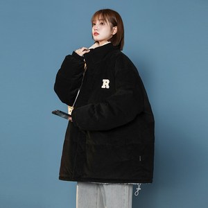 男女加厚 棉服 两面穿 棉外套1404-1-MY9375-P80黑色 紫色85图片