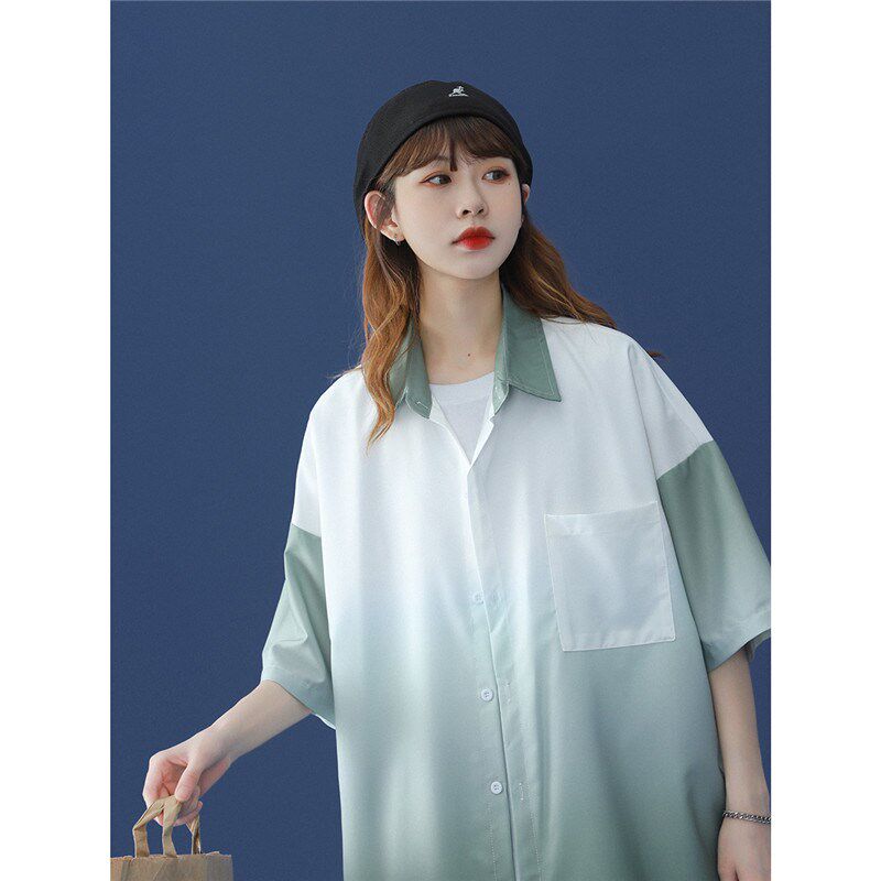 休闲男女装新品精品港风渐变衬中性1404-1-C29-p50图片