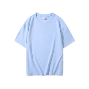 1404-2-T56-p23纯棉短袖230克 男女t恤潮牌新款宽松上衣图片