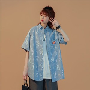 休闲男女装新品精品港风衬衣中性风衬衫1404-2-C28-p53